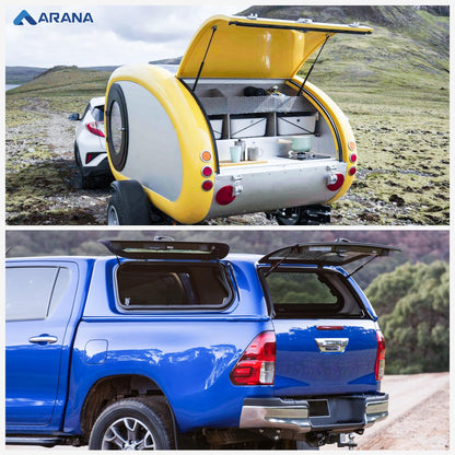 ARANA C16-22331 14269 Gas Struts 16 inch 45Lb, C16-15208 15.7 inch 45# Spring Shock Lift Support for A.R.E Truck Canopy Topper Leer Camper Shell Snugtop Rear Window RV Door Replacement Struts, 2 Pcs