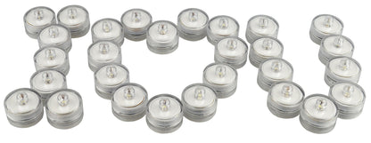 Samyo Set of 36 Waterproof Wedding Submersible Battery LED Tea Lights Underwater Sub Lights- Wedding Centerpieces Party Decorate (Blue)