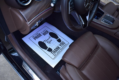 White Car Paper Floor Mats : 50 Pcs Disposable Floor Cars Auto Vehicles Automotive Mat Covers Protector Detailing Detail Wash 16x20inch