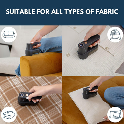 WiredLux Electric Fabric Shaver for Clothes - Rechargeable Lint & Pill Remover with 3 Speeds, LED Display, USB Charging - Portable Depiller with Dual Protection
