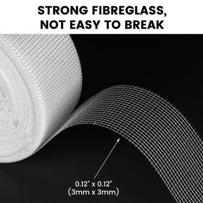 TAPEBEAR Drywall Tape Fiberglass Mesh Tape 6" x 148Feet, Self-Adhesive Joint Tape for Drywall Repair, Wall Seam Sheetrock Hole Ceiling Crack Repair