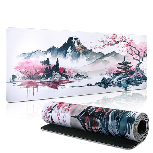 Yimomoyi Non Slip Mouse Pad, 120 x 40cm(47.2"x15.75"x0.12") Mouse Mat Extended, Gaming Mousepad Waterproof, Mouse Mat with Rubber Base, Mouse Pad Laptop for Office and Home (F)