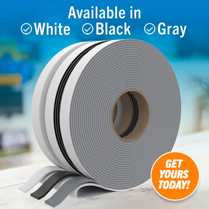 Butyl Tape, RV and Marine Window Seal Kit, White Double-Sided Putty Tape, 1/8" x 3/4" x 36 Ft, Waterproof Rubber Caulking for Boat, RV Windows, and Outdoor Sealing