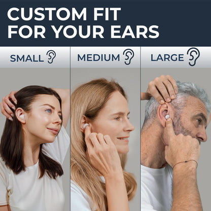 PQ Wax Earplugs for Sleep - 30 Silicone Wax Earplugs for Sleeping, Swimming, Shooting, Snoring, Sound Blocking Level 32 dB, Noise Cancelling Womens Ear Plugs