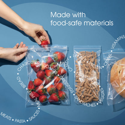 Spartan Industrial - 10” X 10” (100 Count) 2 Mil Clear Reclosable Zip Plastic Poly Bags with Resealable Lock Seal Zipper