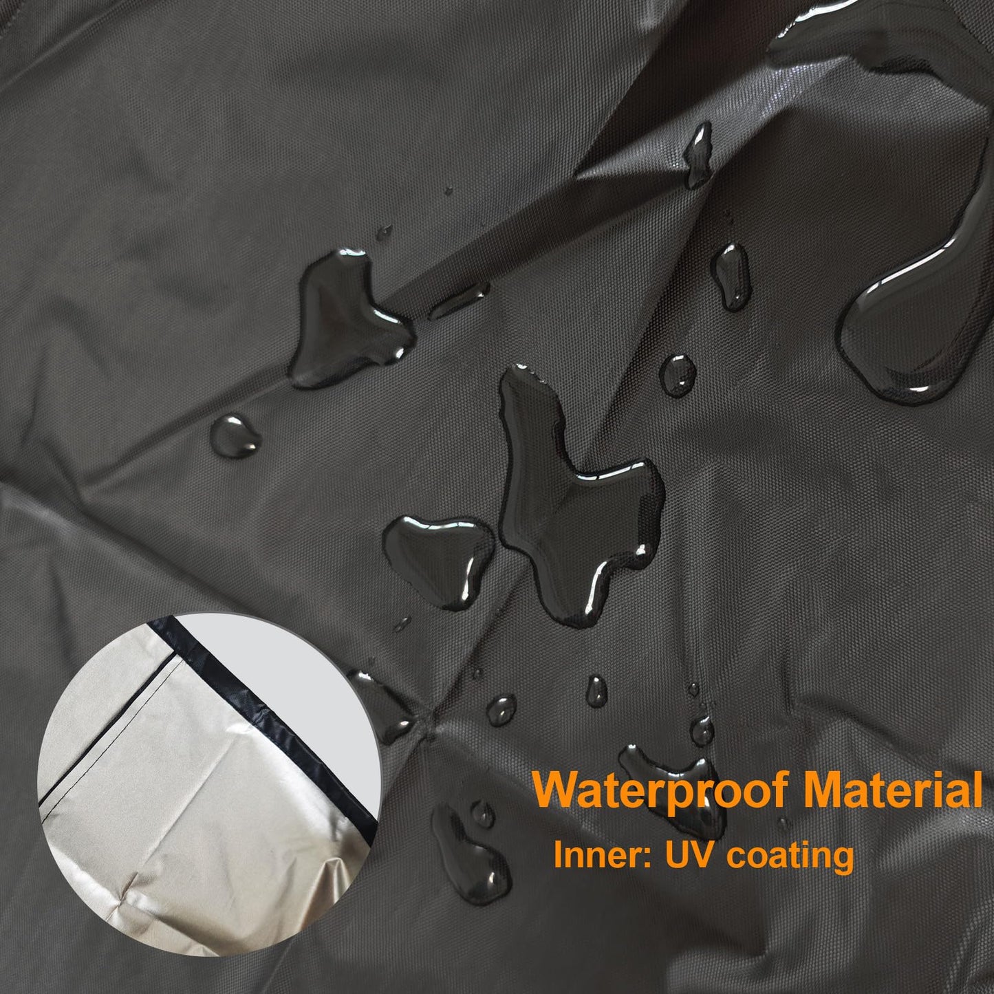 Waterproof Stacking Chair Covers for Outdoor Furniture, All-Weather Heavy-Duty 210D Oxford Fabric, Fits 25"x25"x47" Patio Chairs (Black，2 PCS)