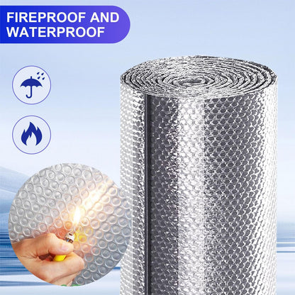 Reflective Window Insulation for Summer & Winter Thermal Bubble Foil Insulation Cover Radiant Barrier Sheet for RV, Wrap, Attic, Roof, Car, Garage (Silver, 47"x10Ft(120x305cm))