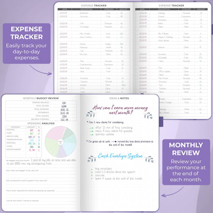 Clever Fox Budget Planner - Undated - Expense Tracker Notebook. Monthly Budgeting Journal, Finance Planner & Accounts Book to Take Control of Your Money. Start Anytime. A5 Size Lavender Hardcover