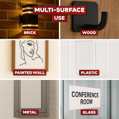 XFasten Double Sided Acrylic Mounting Tape Removable, Clear, 1-Inch x 450-Inch, Weatherproof Adhesive for Brick, Walls- Indoor and Outdoor Applications