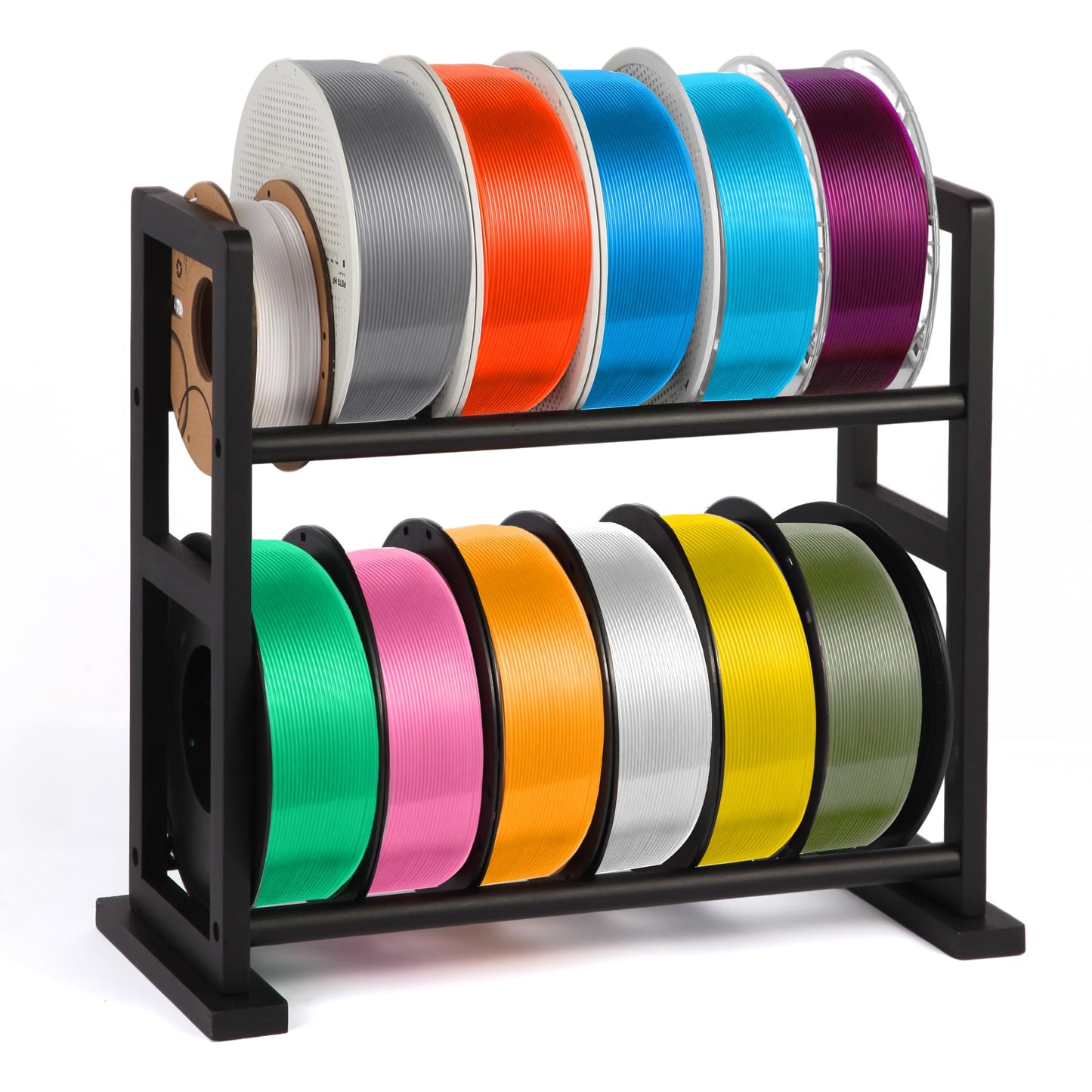 3D Printer Filament Storage Rack Desktop, Wooden 3D Printer Filament Spool Holder Stand