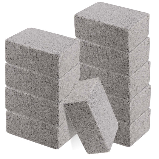 SEUNMUK 10 Pack Grill Stone Cleaning Brick Block, 3.9x2.8x1.6 Inch Gray Pumice Grill Cleaning Stone, Grill Clean Brick for Removing Stains, BBQ Grill
