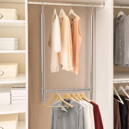 SimpleHouseware 18 to 30 Inch Adjustable Closet Hanging Rod, Chrome