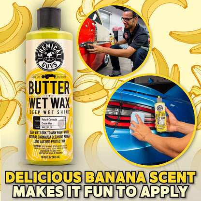 Chemical Guys Butter Wet Wax, Deep Wet Shine for Cars, Trucks, SUVs, RVs & More, 473 ml
