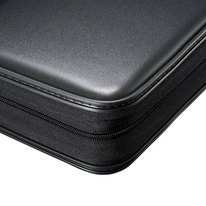 SANWA (Japan Brand) 160 Capacity CD Case, Portable DVD Storage Case, EVA Protective Music Movie Game Blu-ray Disc Wallet, Holder, Binder with Handle, Media Storage for Car, Home, Office, Black