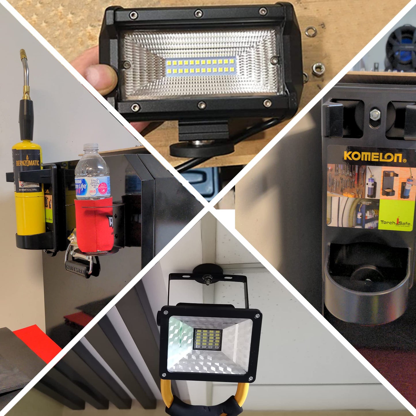 ULIBERMAGNET 4Pack Anti-Scratch Mounting Magnet Strong 24LB M6 Male Thread Stud,Anti-Slip Rubber Coated Neodymium Rare Earth Magnets with Stud for Camera LED Lighting Bracket