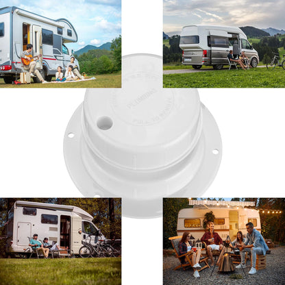 Acrux7 3 PCS RV Roof Vent Cover Caps Replacement for 1 to 2 3/8 Inch Pipe, Plastic Camper RV Plumbing Vent Cap Sewer Ceiling Vent Caps for Trailer Camper Motorhome (White)