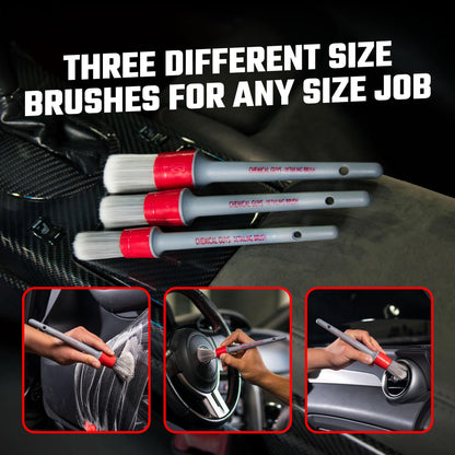 Chemical Guys All in The Details Interior Detailing Brush Set (Great for Cars, Trucks, SUVs, RVs, & More)