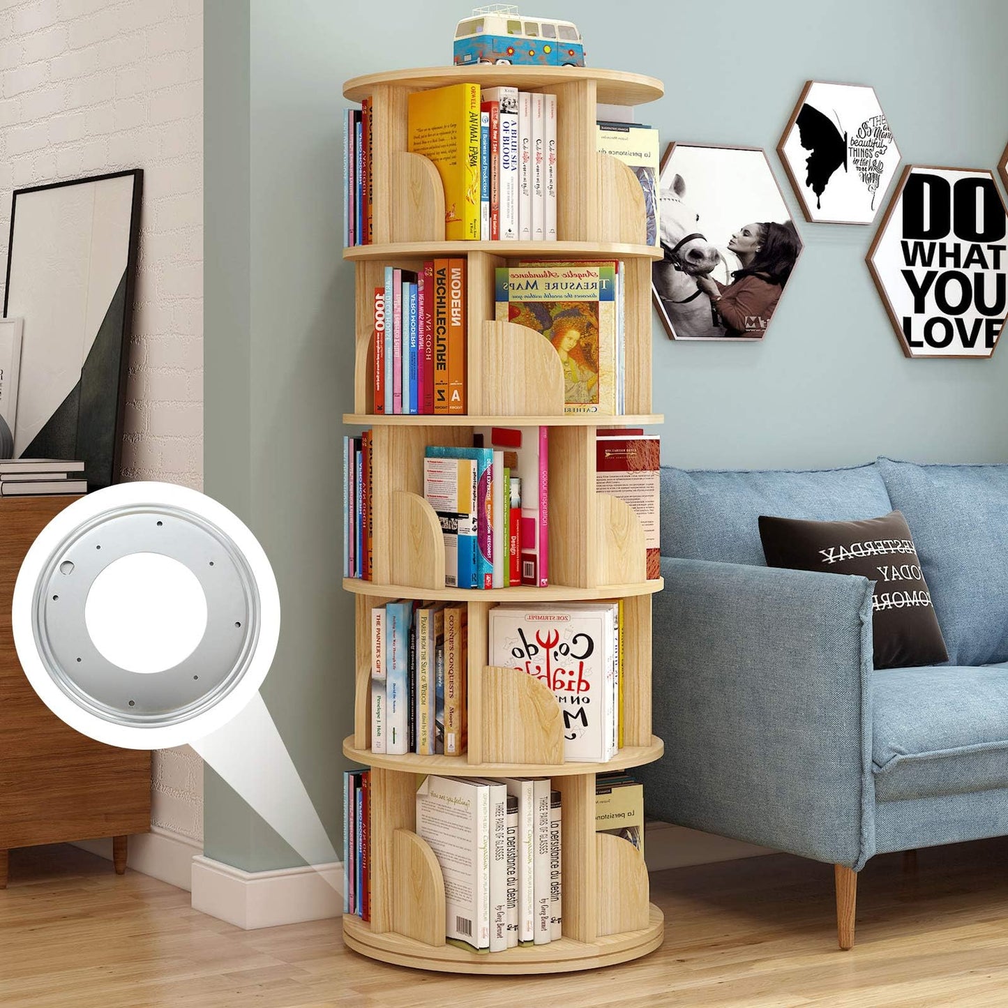 2 Pack Flat Lazy Susan Turntable Bearing 12 inch Round Lazy Susan Hardware 516 Thick Turntable Swivel Base for Rotating Table, Book Case, Serving Tray, DVD Tower, Corner Shelves, 1000lb Capacity