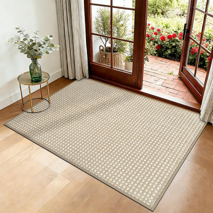 VSIWB Door Mat Entrance 24"x35",Front Door Mat Indoor Outdoor Mat Non-Slip Dirt Resistant and Absorbent Rubber Backing Floor Mats，Washable Entrance Mat Low-Profile Welcome Mat, Brown