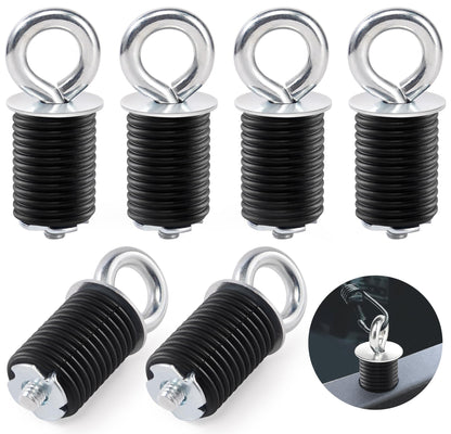 DAYDOOR Tie Down Anchor, ATV Anchors Compatible with Polaris RZR 800 900 1000 XP Turbo Pro Sportsman 450 570 850 ACE with 1" Hole Polaris RZR Accessories(6 Pcs,Black)