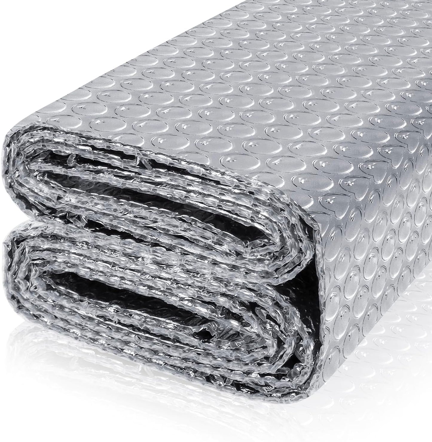 Reflective Window Insulation for Summer & Winter Thermal Bubble Foil Insulation Cover Radiant Barrier Sheet for RV, Wrap, Attic, Roof, Car, Garage (Silver, 47"x10Ft(120x305cm))