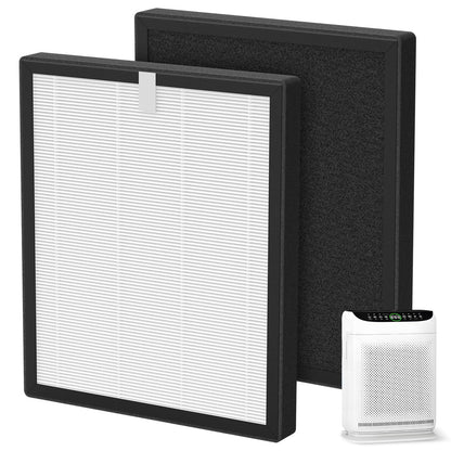 ZX001 Replacement Filter Compatible with TEBILD ZX001 Air Purifier, 3-in-1 H13 True HEPA and High-Efficiency Activated Carbon Filters for Home Large Room, 2 Pack