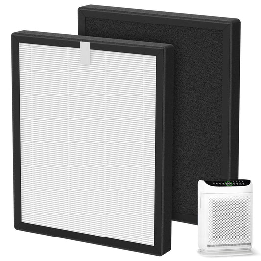 ZX001 Replacement Filter Compatible with TEBILD ZX001 Air Purifier, 3-in-1 H13 True HEPA and High-Efficiency Activated Carbon Filters for Home Large Room, 2 Pack
