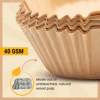 Air Fryer Liners, 250Pcs Disposable Parchment Paper Liners – Unbleached Baking Air Fryer Sheets – 8” Square for 5-8 qt Baskets – Great for Oven, Pans & Baking – Easy Cleanup by Baker's Signature
