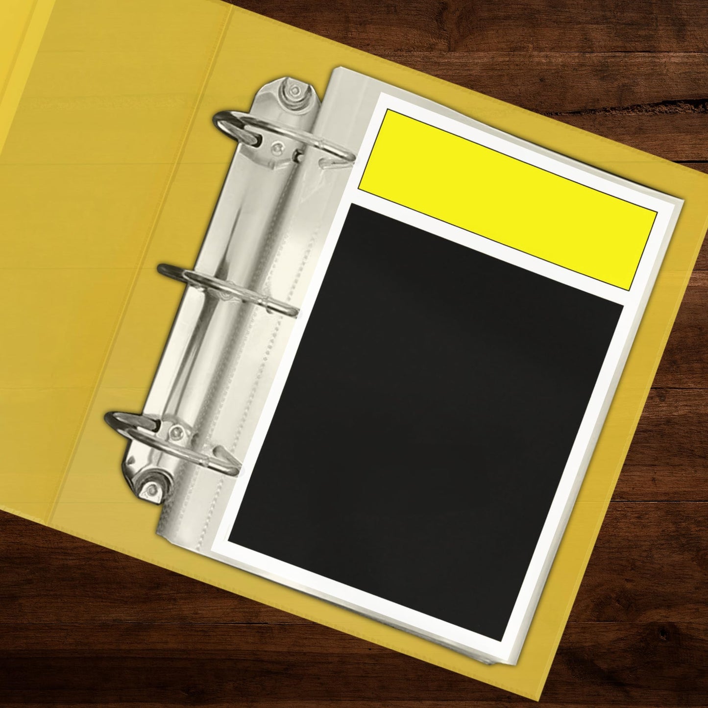 Showbill Binder with Display Sleeves, Holds 8.5” x 5.5” Broadway Programs, Includes 25 Clear Sheet Protectors, D-Ring Organizer for Theatre Memorabilia & Collectibles, Yellow
