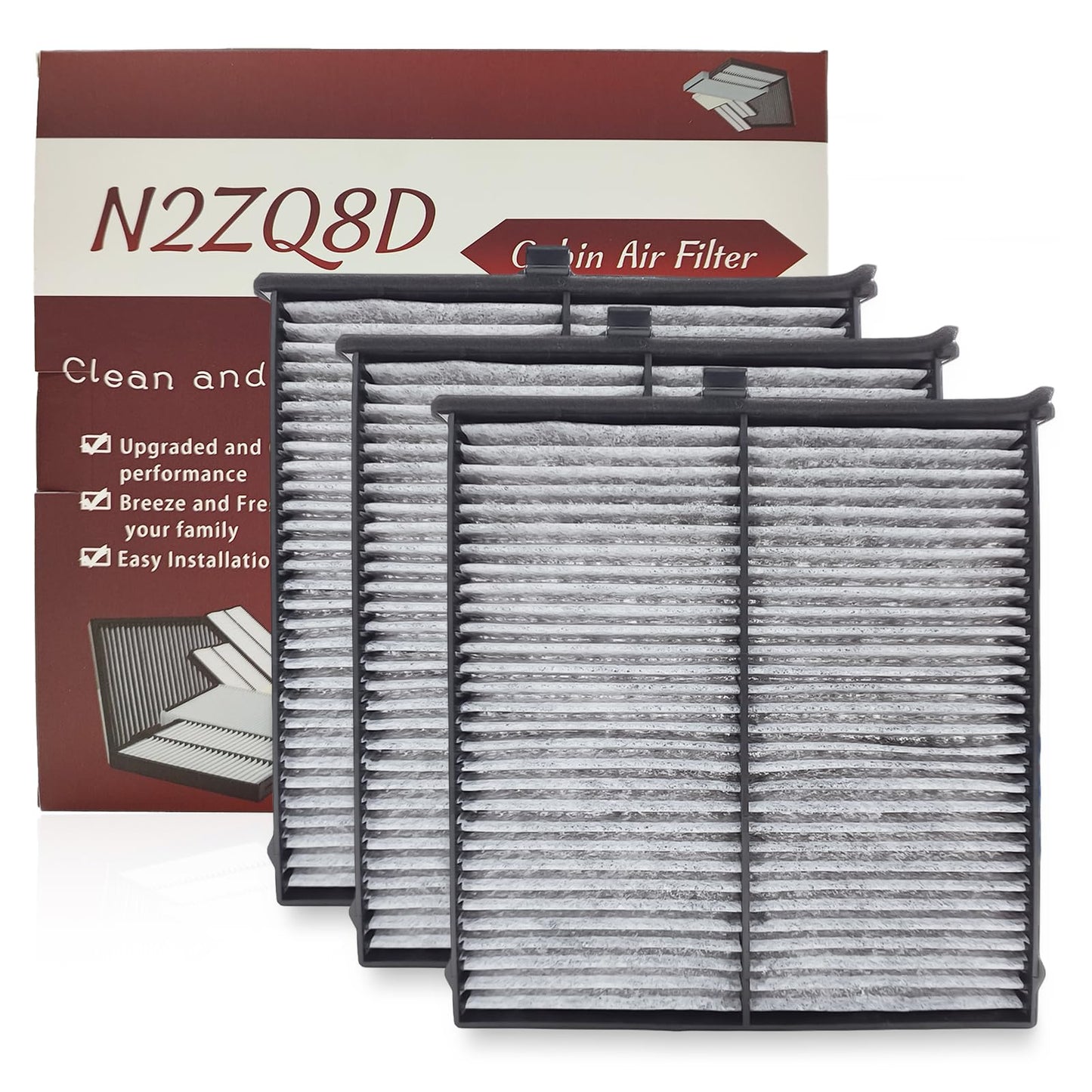 3 Pack Carbon Cabin Air Filter for Mazda 3 Mazda 6 CX5