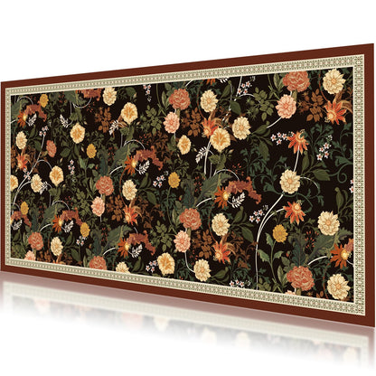 Desk Pad, ZAXOXAZ PU Leather Desk Pad Protector, 31.5" x 15.7" XXL Large Extended Flowers Mouse Pad, Big Desk Mat Floral Desk Blotter, Waterproof Desk Writing Pad for Office and Home