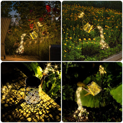 SRNPMIU Solar Garden Decorations Light - Watering Can with Light,Hanging Waterproof Landscape Lantern Lights,Outside Decorations for Yard Patio Pathway