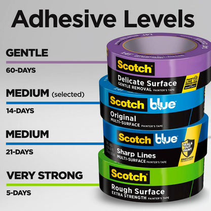 Scotch Painter's Tape 2090-24EC3 Original Multi-Surface Painter’s Tape, 0.94" Width, Blue
