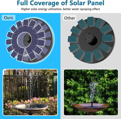 AMZtime Solar Fountain for Outdoors 2026 Upgrade 3.5W Solar Water Fountain, Solar Pond Pump with 10 Spray Effects - Floating Fountain Pump for Garden Pond, Bird Bath & Fish Tank