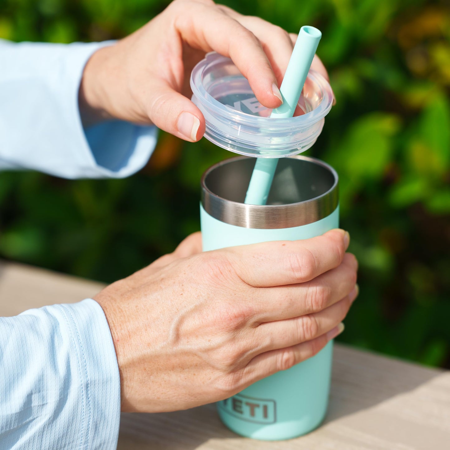 YETI Rambler Jr. 10 Oz Tumbler with Silicone Straw Lid, Tropical Pink