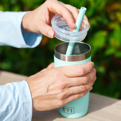 YETI Rambler Jr. 10 Oz Tumbler with Silicone Straw Lid, Tropical Pink