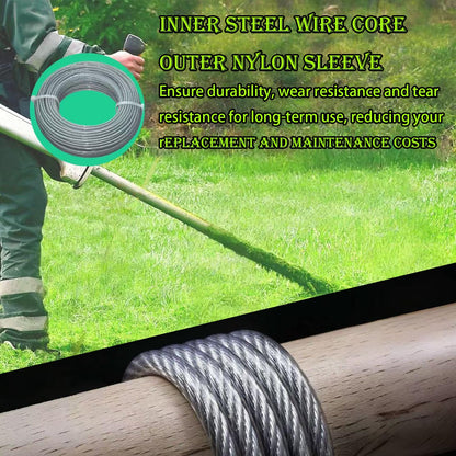 WELCAPAC 3.0mm×40m 0.12”/131ft Nylon Steel Trimmer Line | Universal Round Weed Eater String for Grass Trimmers & Lawn Edgers | Heavy-Duty Spool-Compatible Cutting Cord (Replacement for Gardens, Lawns)