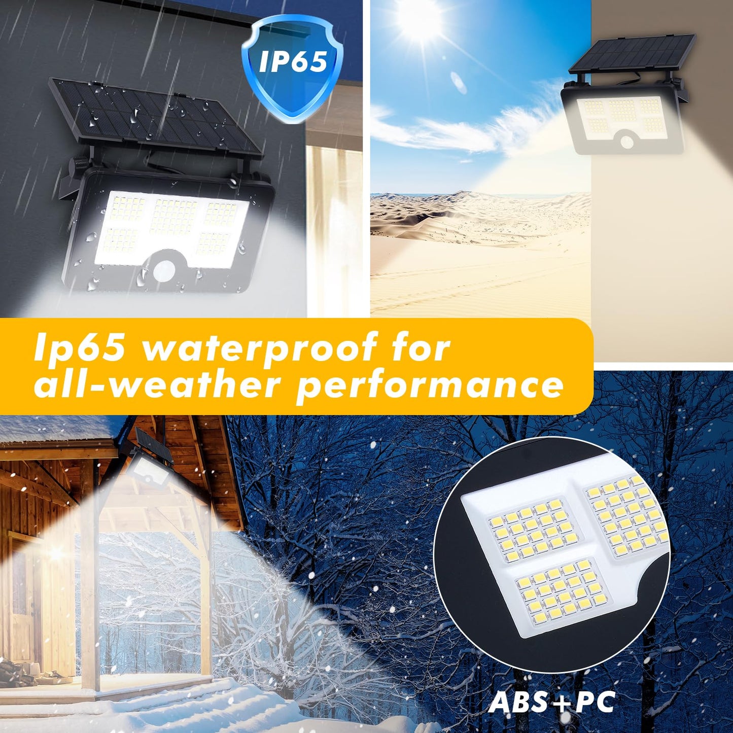 Solar Wall Lights Outdoor with Motion Sensor: Qoosea 122 LED Beads 3 Lighting Modes IP65 Waterproof 2200mAh Battery - Ideal Solar Lights for Yard Garage Patio & Garden Lighting