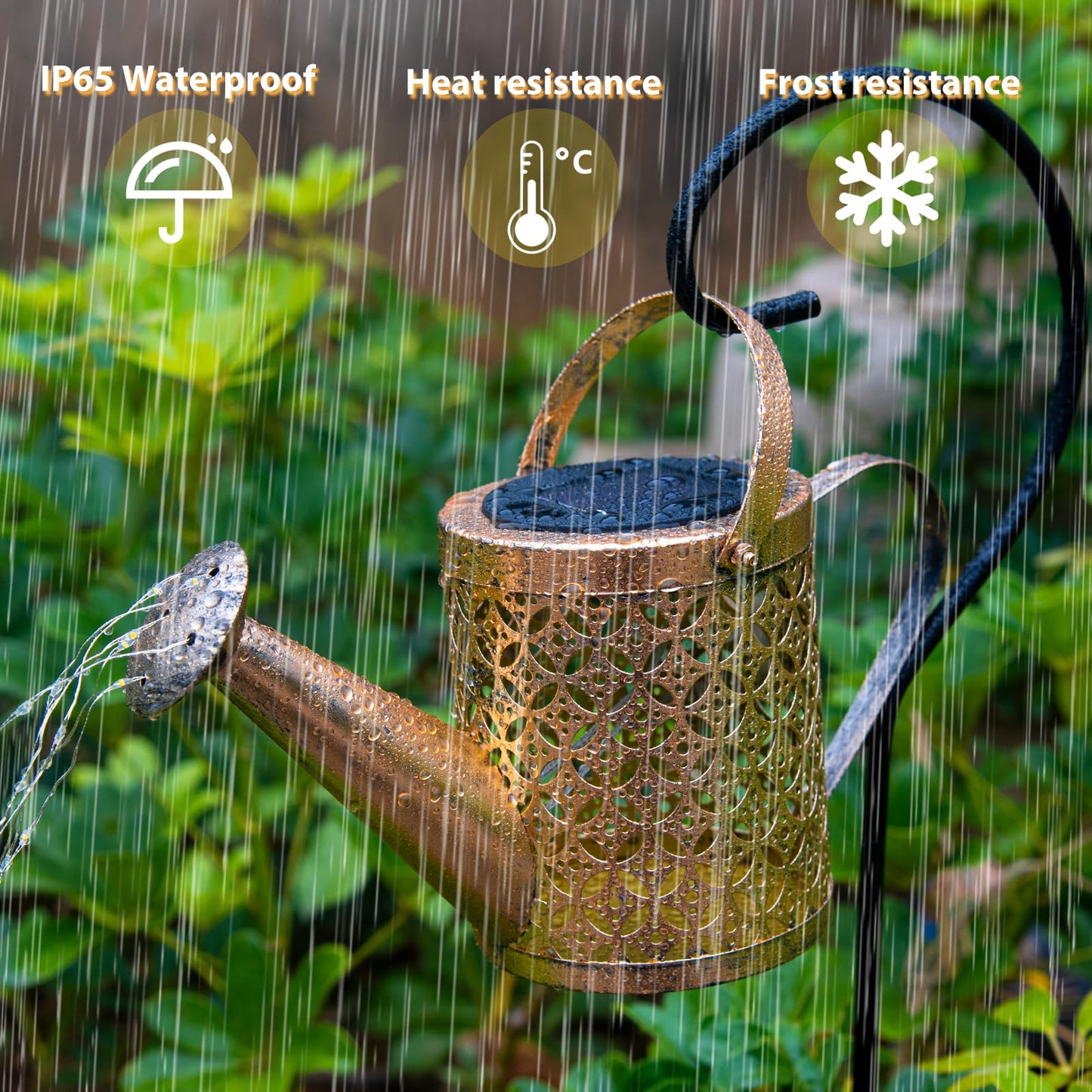 SRNPMIU Solar Watering Can Light - Solar Lights Yard Decorations Outdoor,Garden Decor Lights for Yard,IP65 Waterproof Hanging Lantern Lights,Outside Garden Flower Bed Decor Light for Moms Birthday