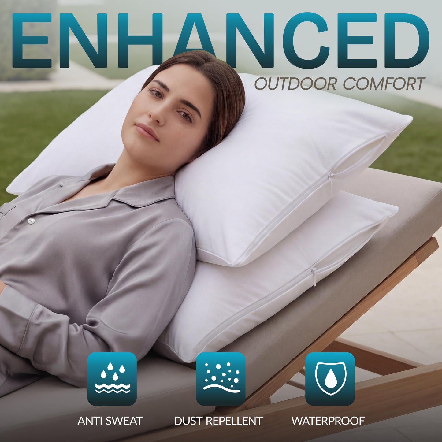 Beddora 4 Pack Pillow Protectors King Size – Waterproof Zippered Pillow Case Covers, Bed Bug & Dust Mite Proof Pillow Encasements 20 x 36 Inces, Soft Noiseless Waterproof Pillow Covers for Sleeping