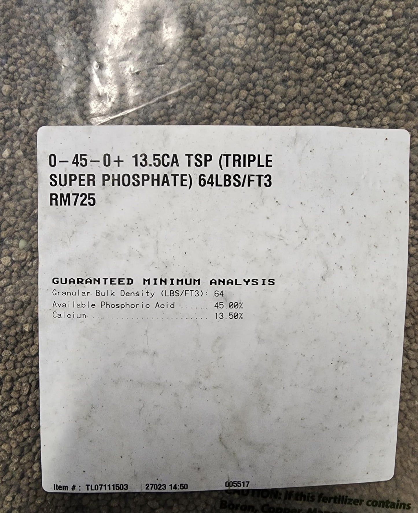 (2.2 LB) Triple Superphosphate, 0-45-0 Plus 13% Calcium, a High Phosphate Source in Potting Media and Great Source of Calcium (1KG)