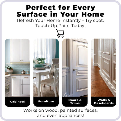Touch-Up Paint | Matte Finish for Cabinets, Walls, Doors & Furniture | Multi-Tone White Repair Kit | Quick-Dry, Self-Priming, Low-Odor, Eco-Friendly | No-Sanding or Primer Needed | 3 Pack by spot.