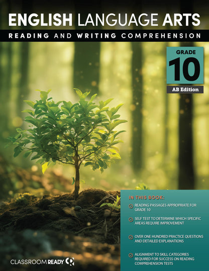 Classroom Ready ALBERTA English Language Arts Reading & Writing Comprehension AB Grade 10 Workbook & Study Guide