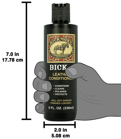 Bickmore Bick 4 Leather Conditioner 8 oz - Best Since 1882 - Cleaner & Conditioner - Restore Polish & Protect All Smooth Finished Leathers