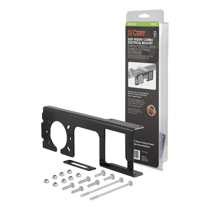 Curt 58000 Easy Mount Electrical Bracket for 2" Receiver Tube