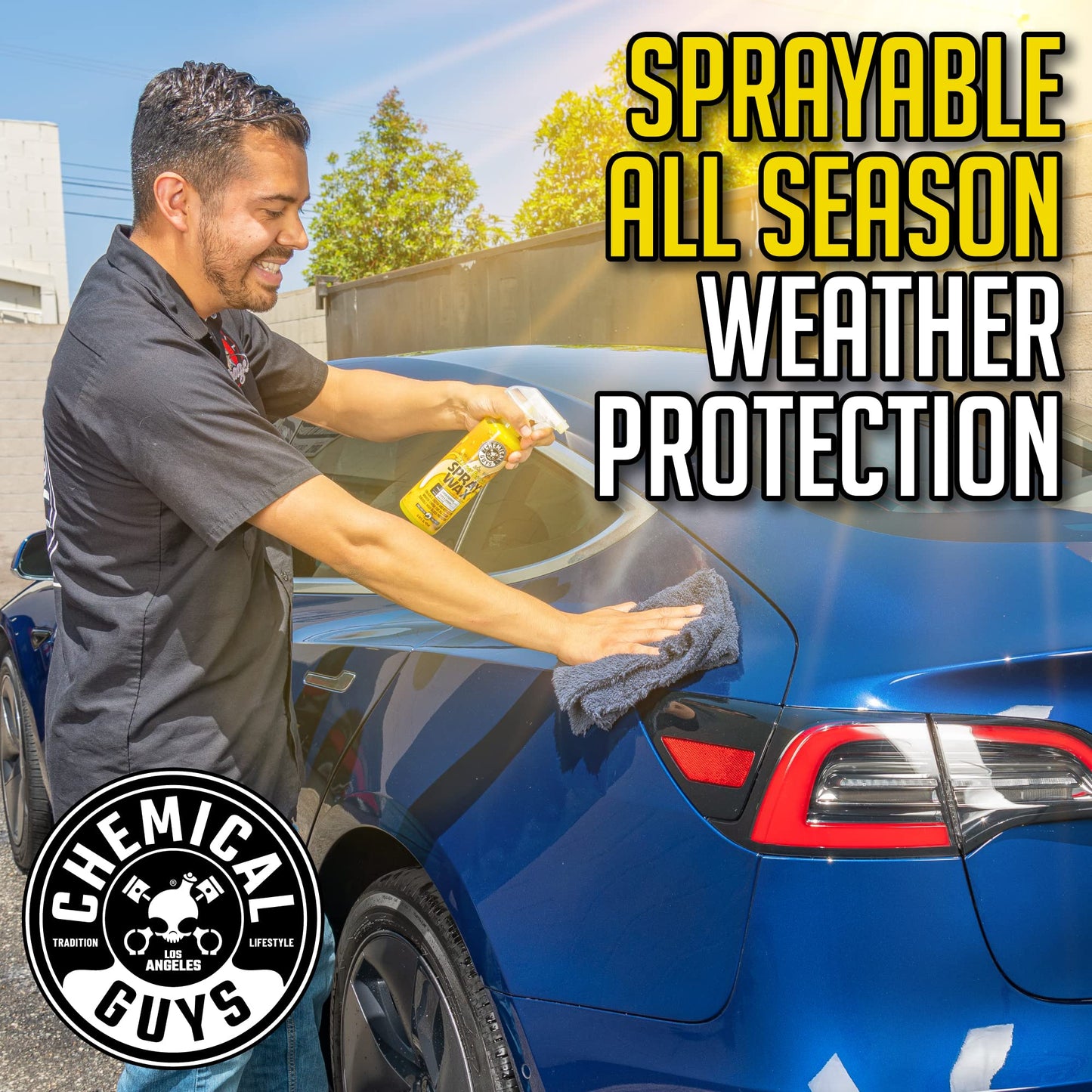 Chemical Guys Blazin' Banana Spray Wax for Car Shine & Protection - Natural Carnauba Formula for Glossy Finish on Paint, Chrome, Metal & Glass - Easy Spray-On, Wipe-Off Application, 473 ml