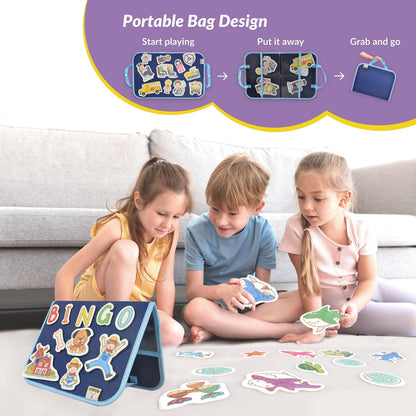 CHEFAN Felt Story Board, Precut Flannel Board Story Piece, Wheels on The Bus, Felt Piece for Preschol Toddlers