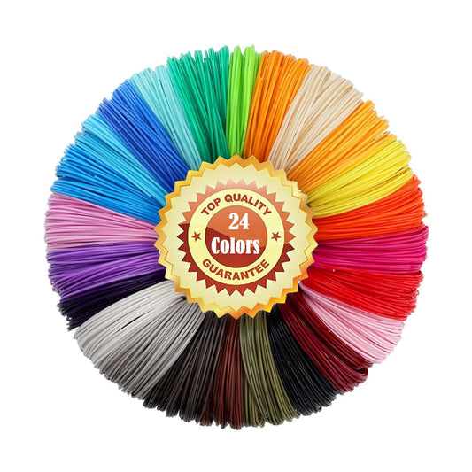 3D Pen Filament Refills, 1.75mm 3D Printer Filament, BUDOME 24 Colors 3D Drawing Pen Refill, Each Color 16.5 Feet, Total 396 Feet, 3D Pen Colors Pack for Kids & Adults (24 Colors)