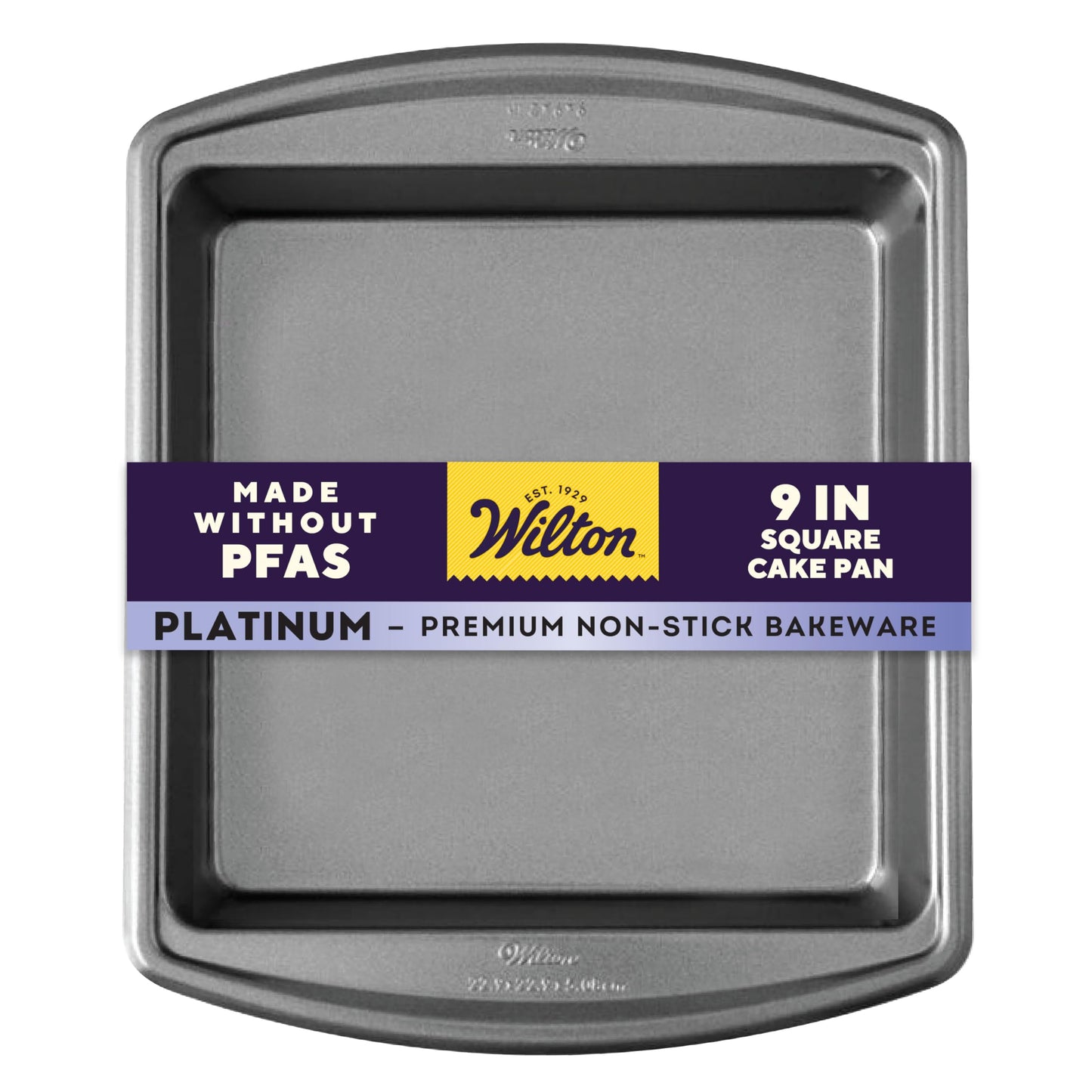 Wilton Platinum Premium Non-Stick Anti-Warp Bakeware, Made Without PFAs, Square Pan, 9 x 9 x 2 in, Packaging May Vary