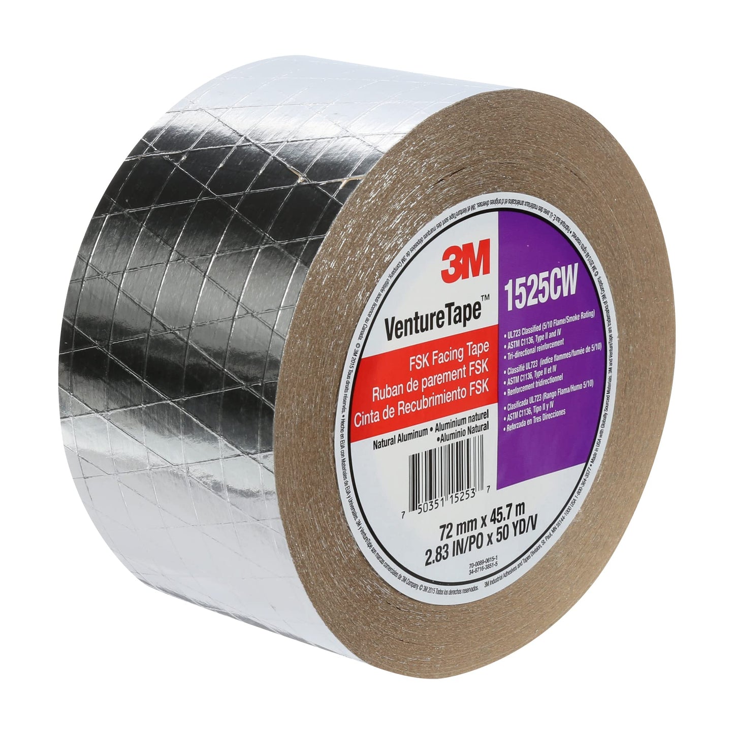 3" X 50 Yds. Reinforced Aluminum Tape